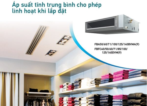 Lắp đặt linh hoạt máy lạnh nối ống gió Daikin