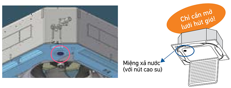 Dàn lạnh có thể dễ dàng kiểm tra, bảo dưỡng thiết bị