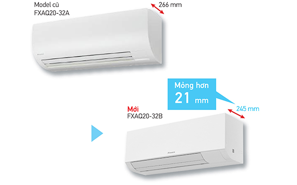 Dàn lạnh VRV treo tường thế hệ mới có thiết kế nhỏ gọn hơn