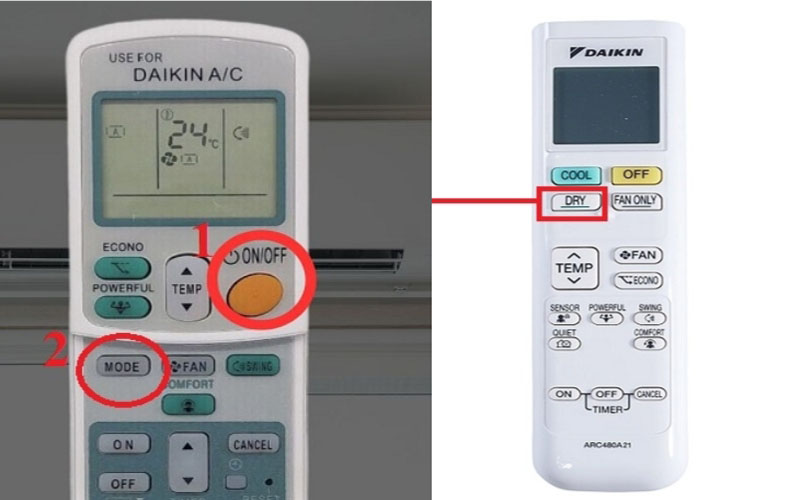 chế độ hút ẩm điều hòa daikin